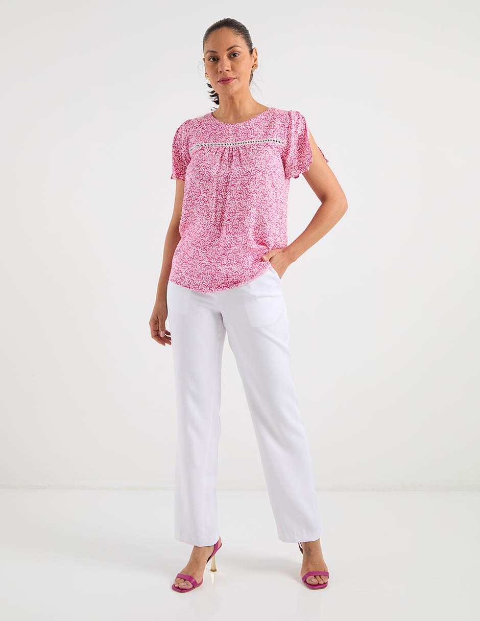 Blusa manga corta para mujer 3