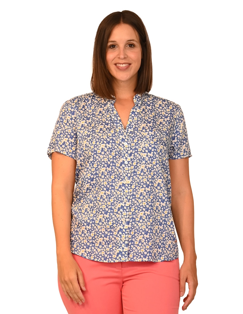 Blusa manga corta para mujer