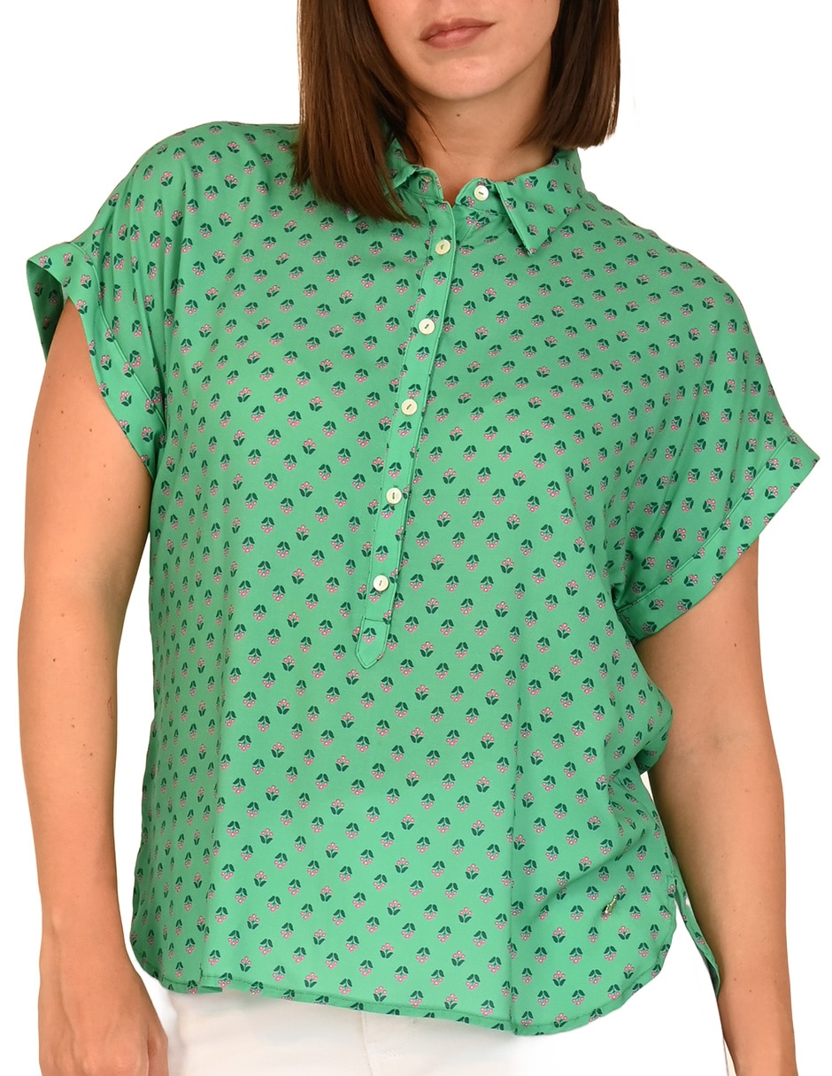 Blusa manga corta para mujer 4