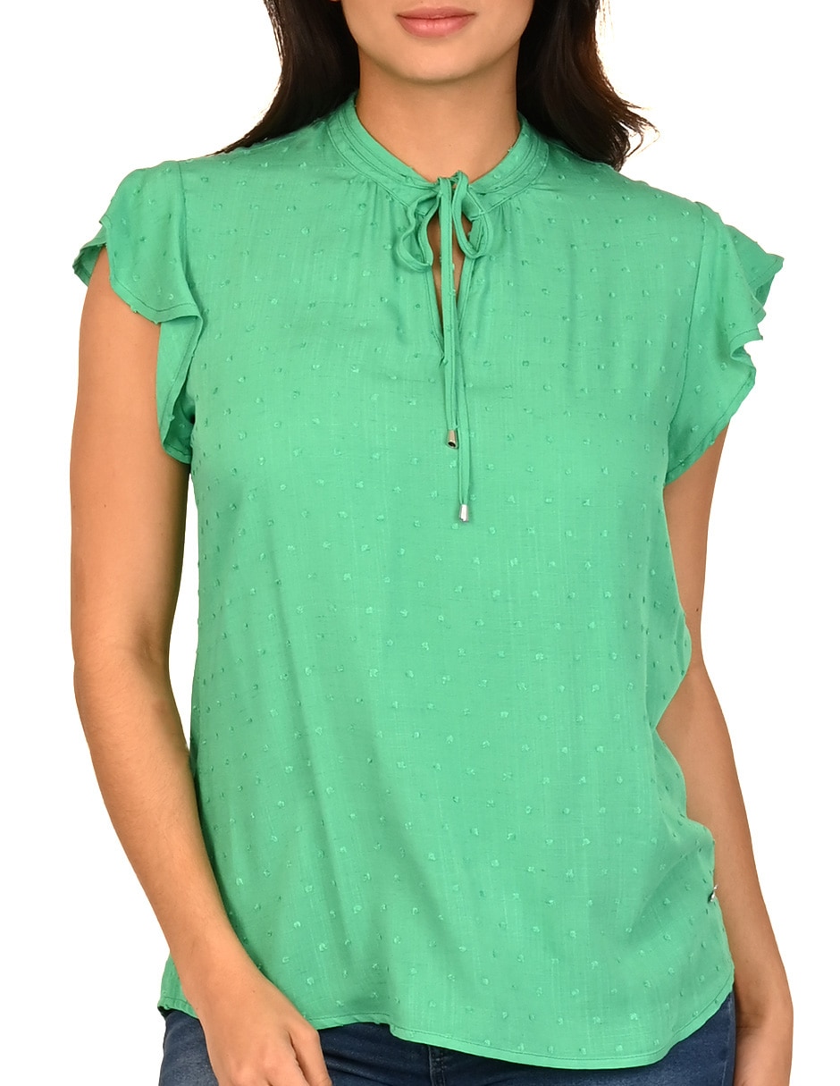 Blusa manga corta para mujer 4