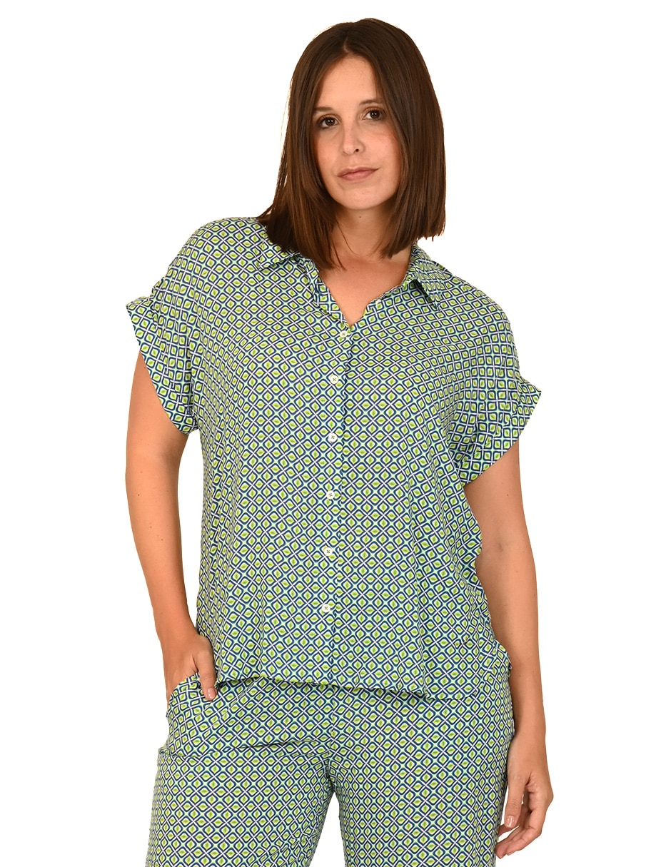 Blusa manga corta para mujer