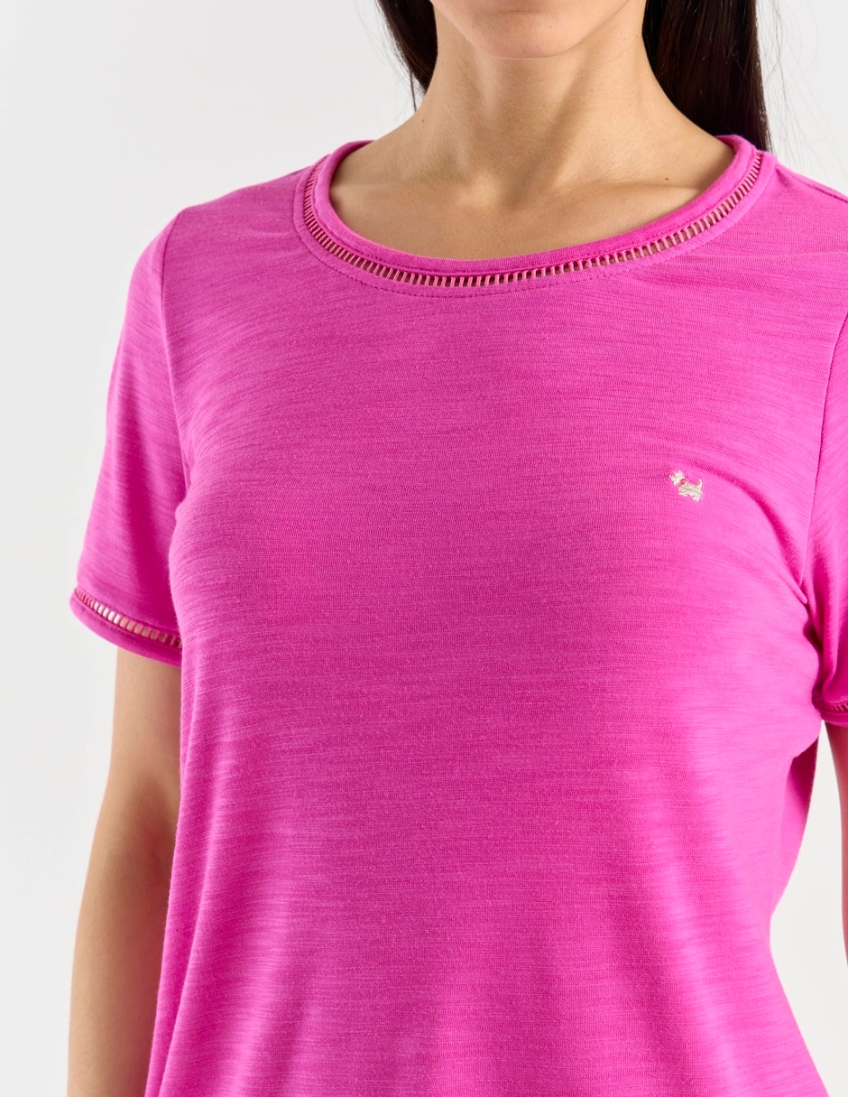 Playera manga corta cuello redondo para mujer 5