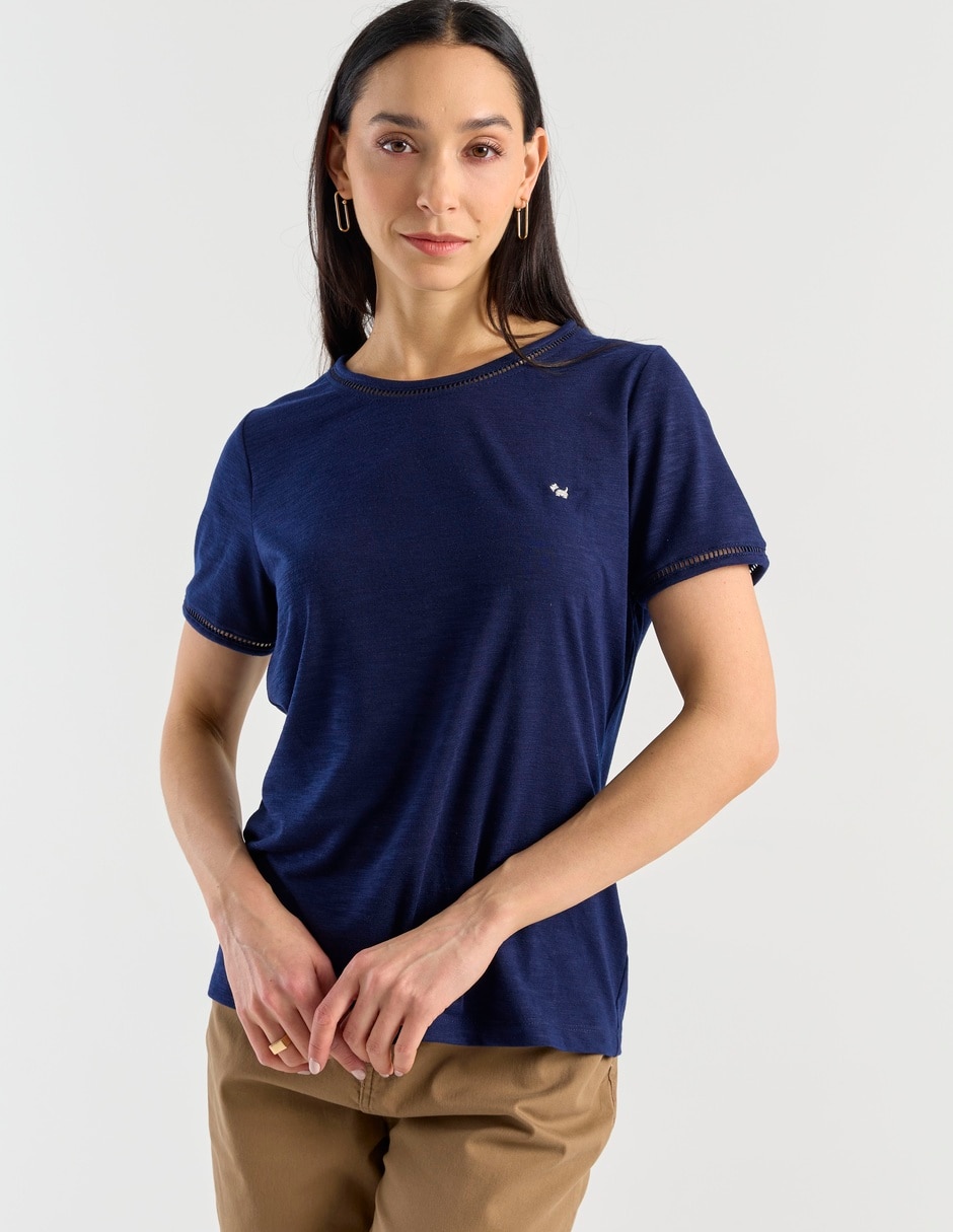 Playera manga corta cuello redondo para mujer 2