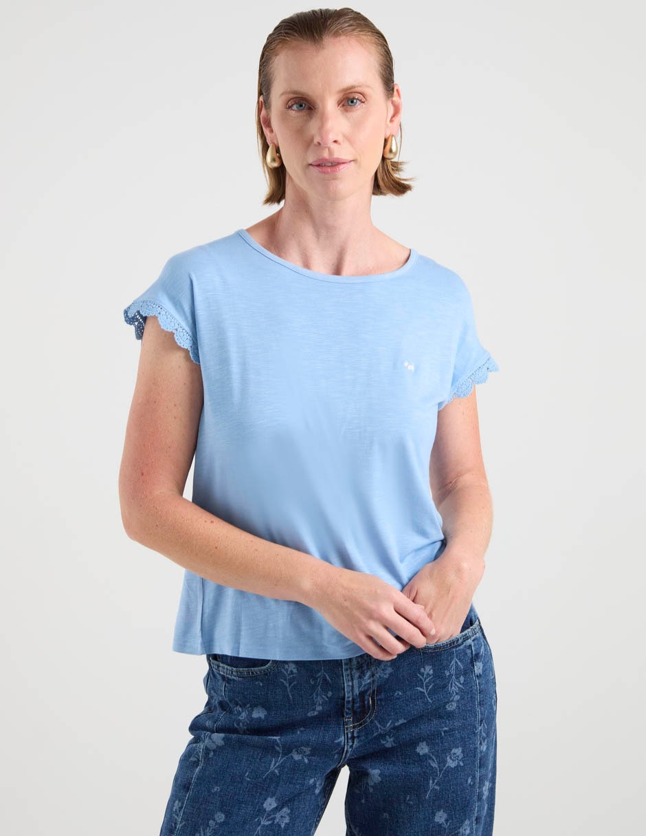 Playera manga corta cuello redondo para mujer 2