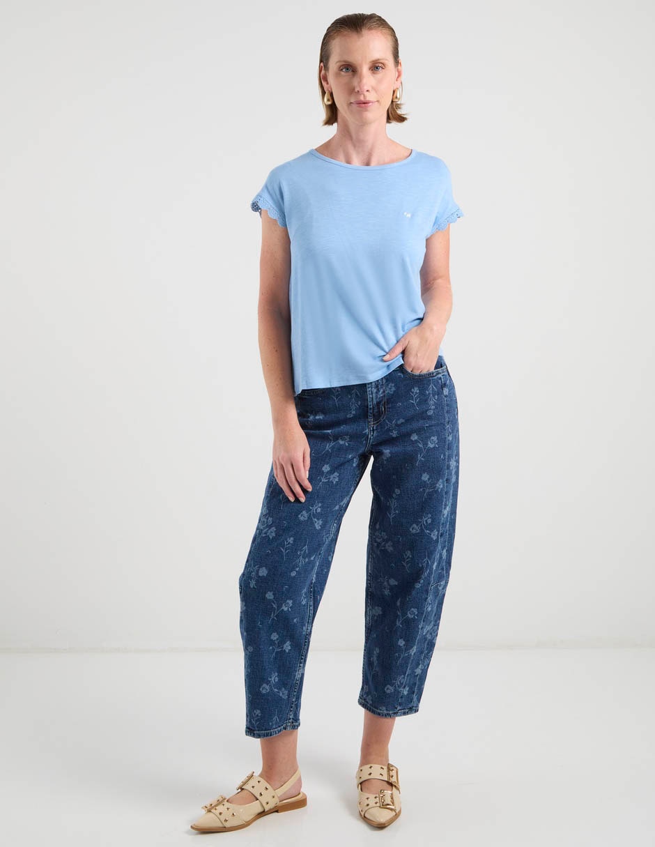 Playera manga corta cuello redondo para mujer 3