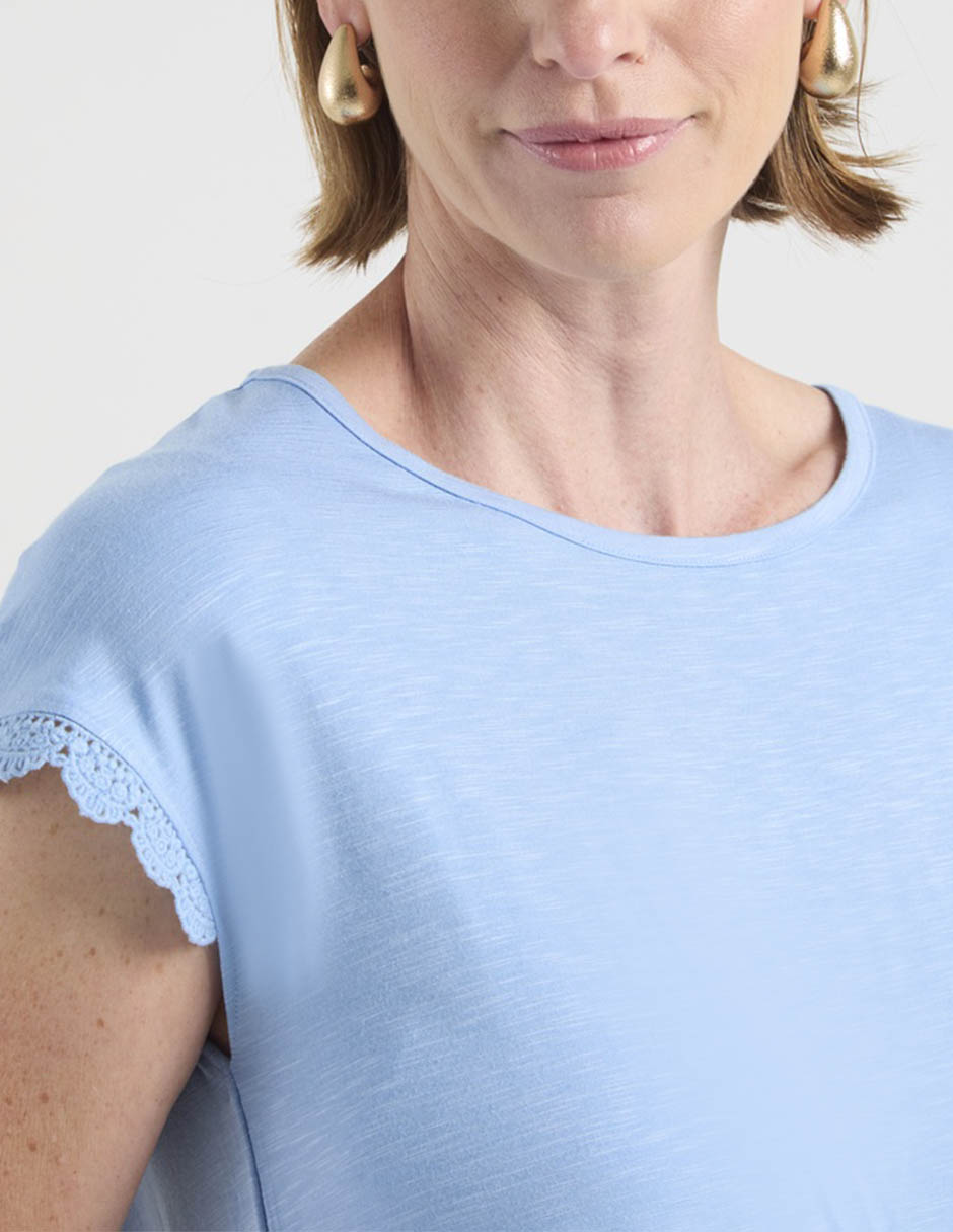 Playera manga corta cuello redondo para mujer 4