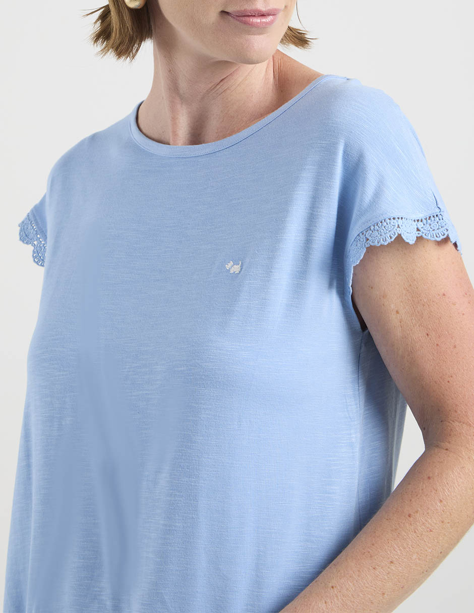 Playera manga corta cuello redondo para mujer 5
