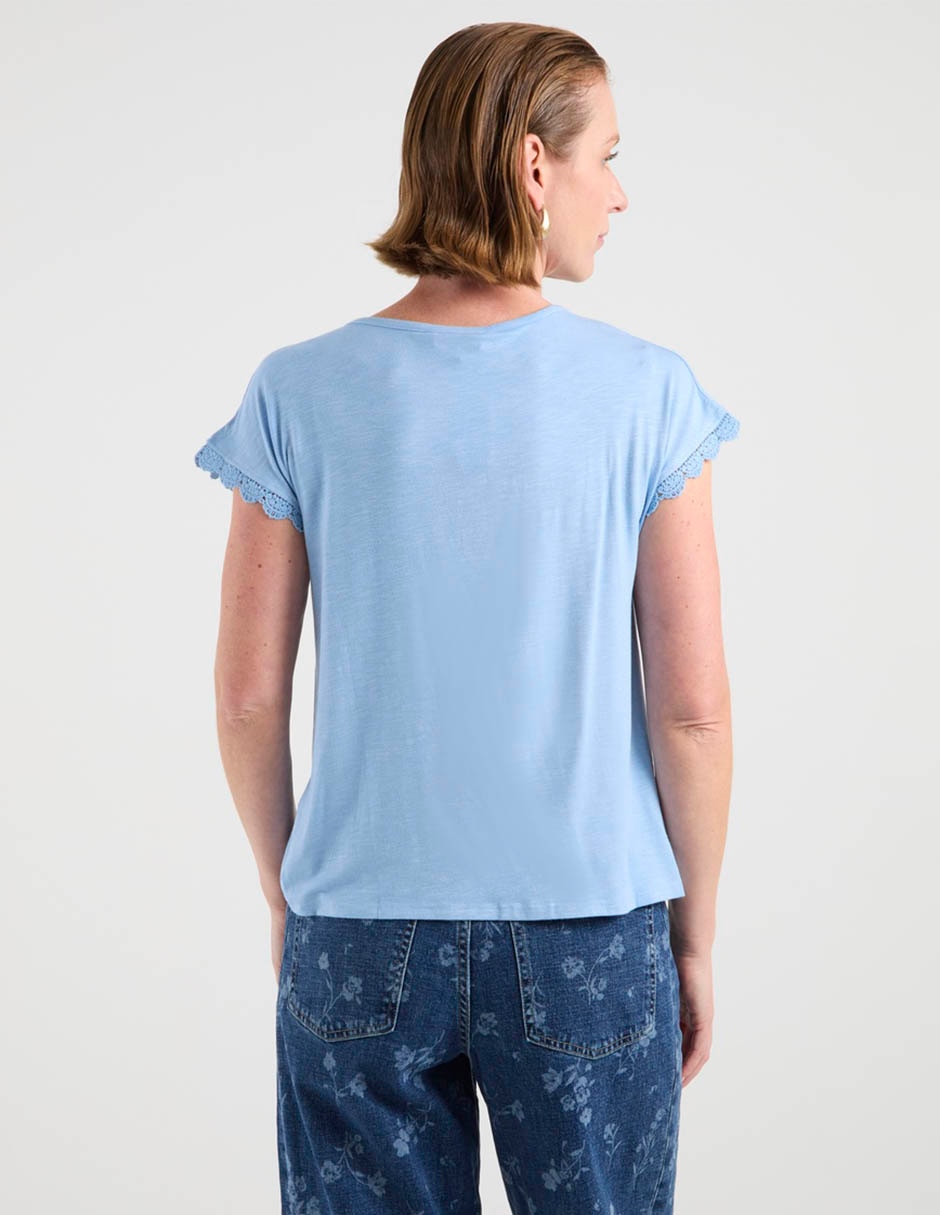 Playera manga corta cuello redondo para mujer 6