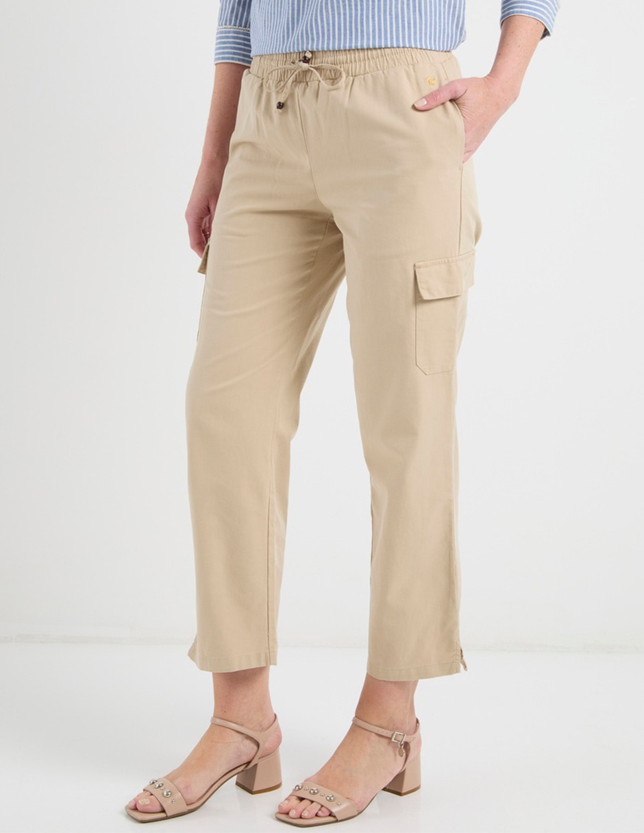Pantalón cargo regular para mujer