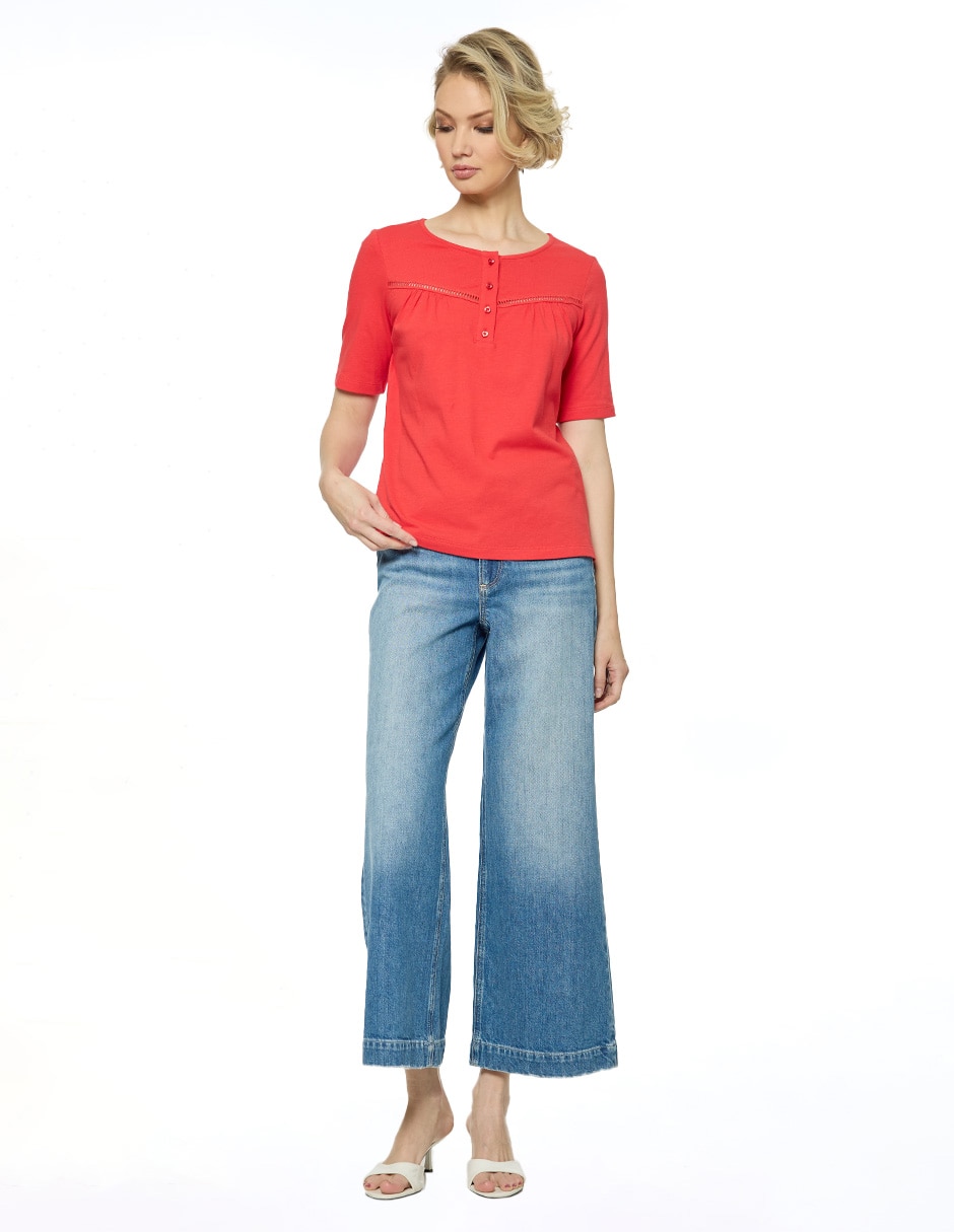 Blusa manga corta para mujer 2