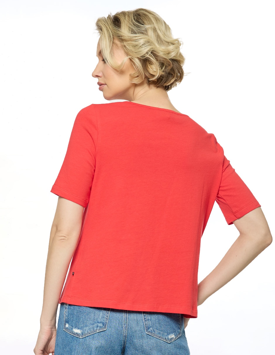 Blusa manga corta para mujer 4