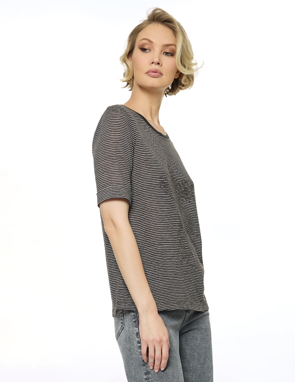 Blusa manga al codo para mujer 3