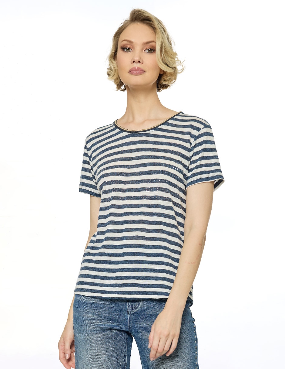 Blusa manga corta para mujer