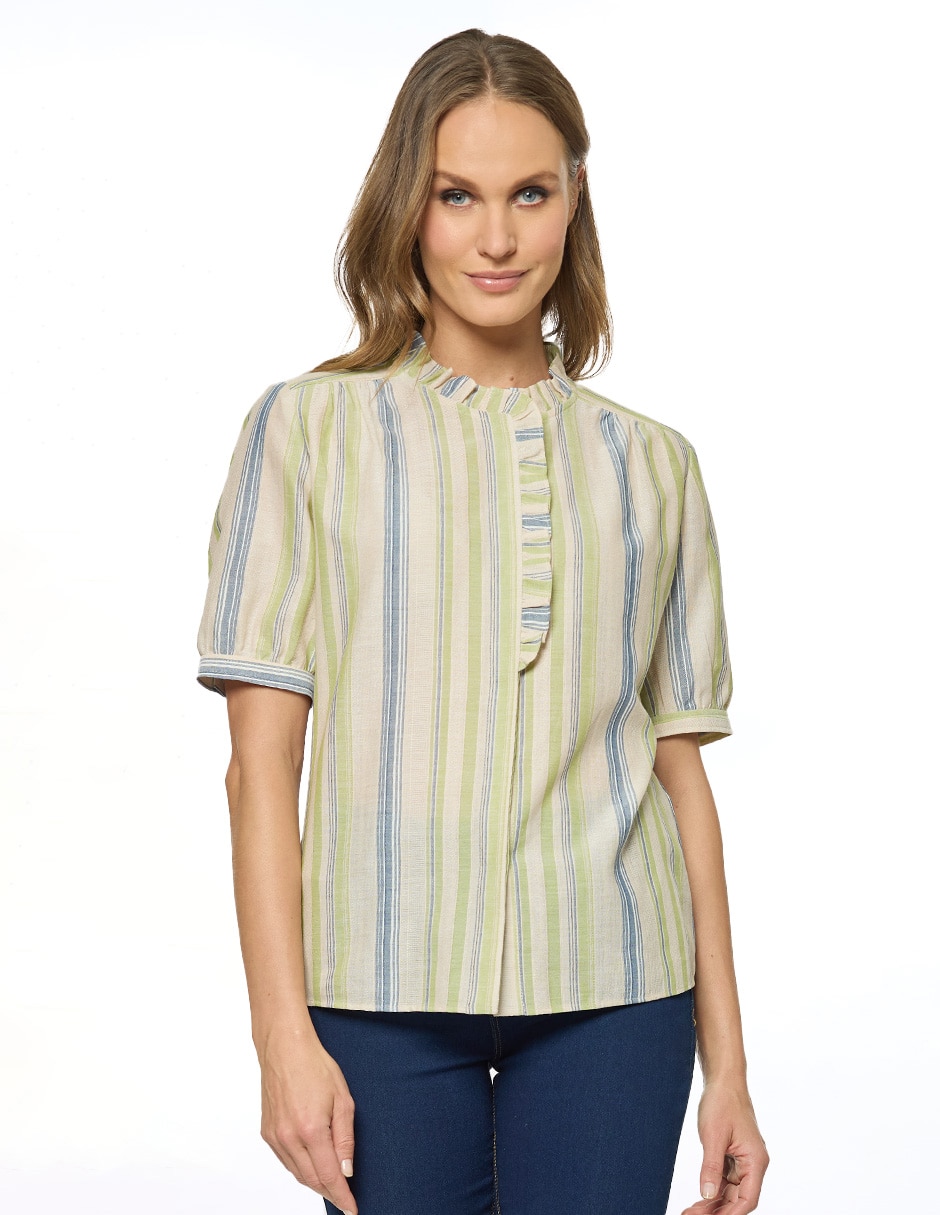 Blusa manga corta para mujer