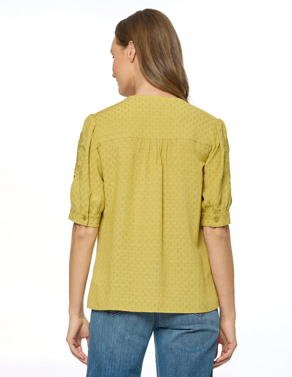 Blusa manga corta para mujer 4