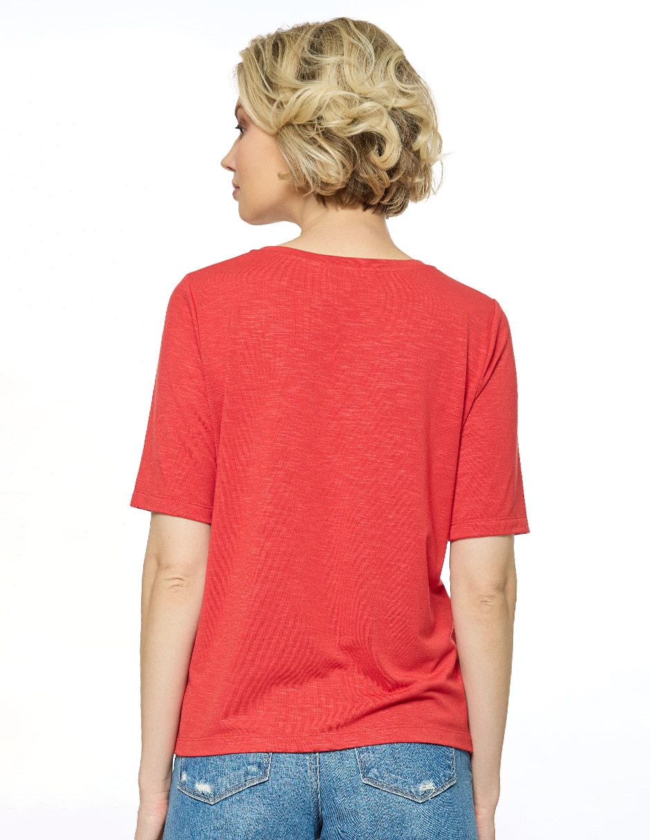 Blusa manga corta para mujer 4