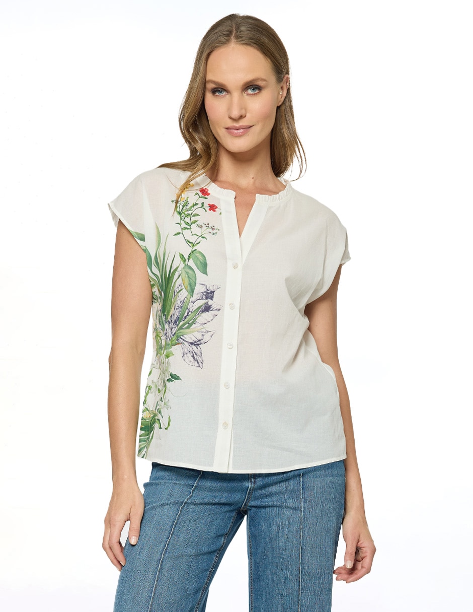 Blusa sin manga para mujer