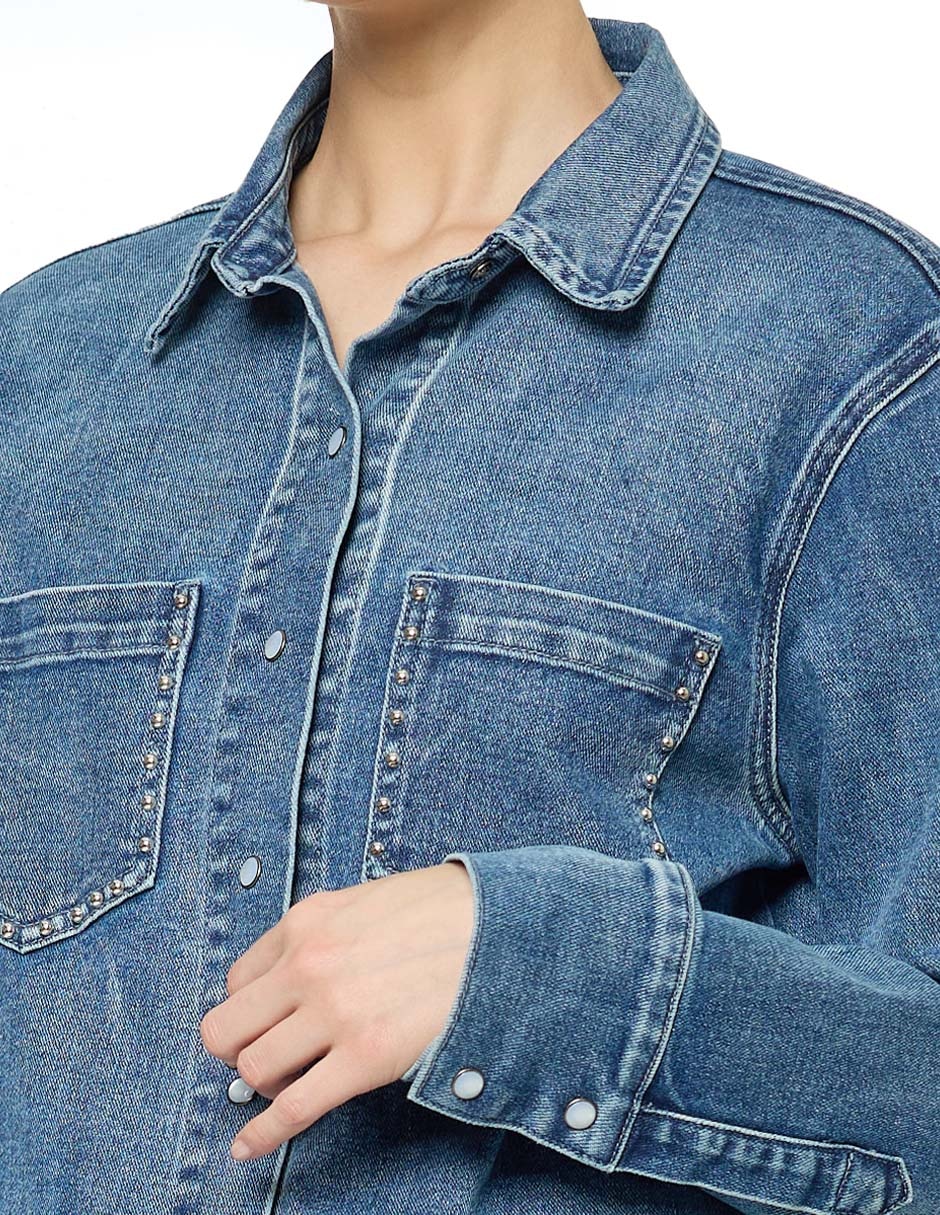 Blusa camisera manga larga para mujer 5