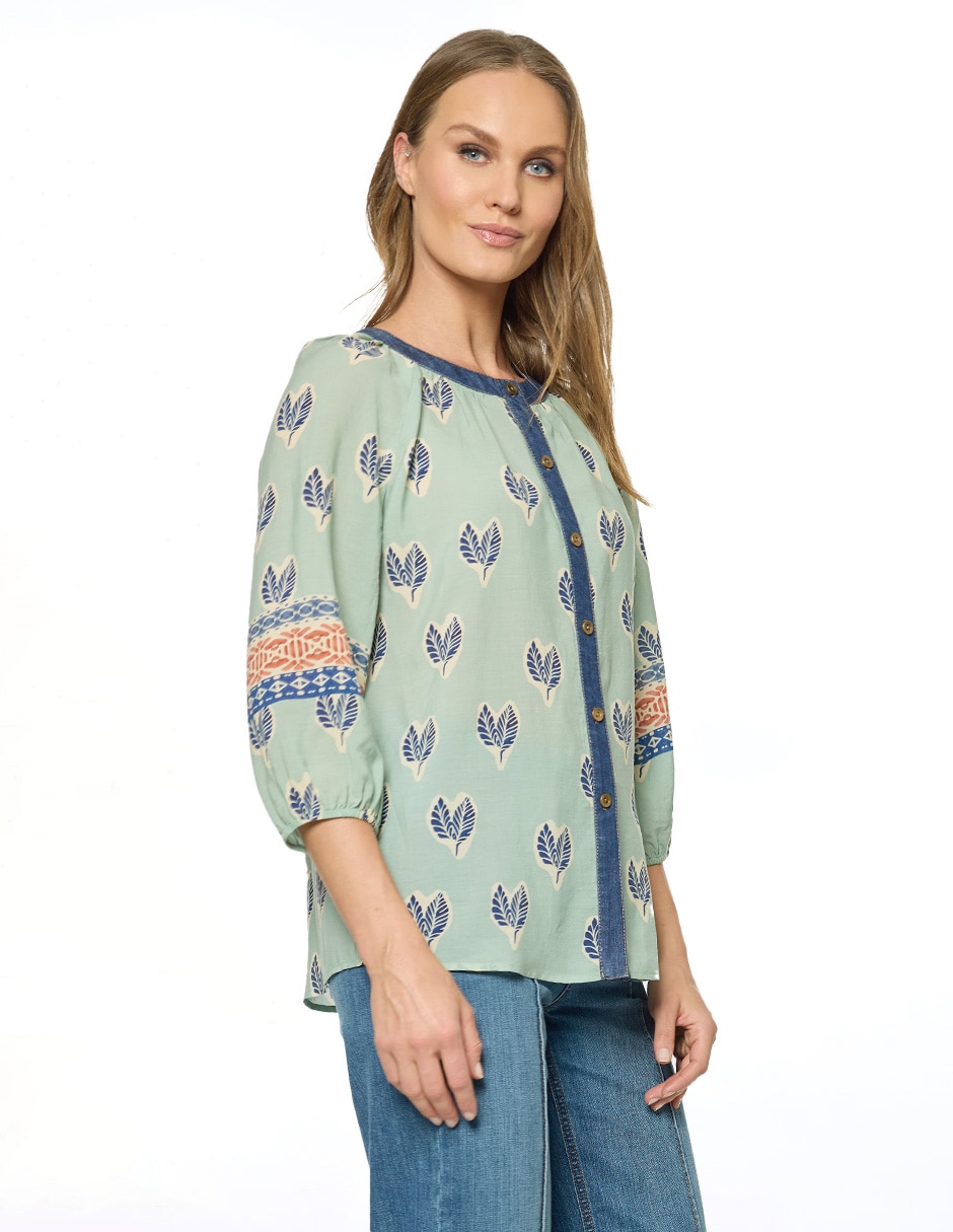 Blusa manga 3/4 para mujer 3