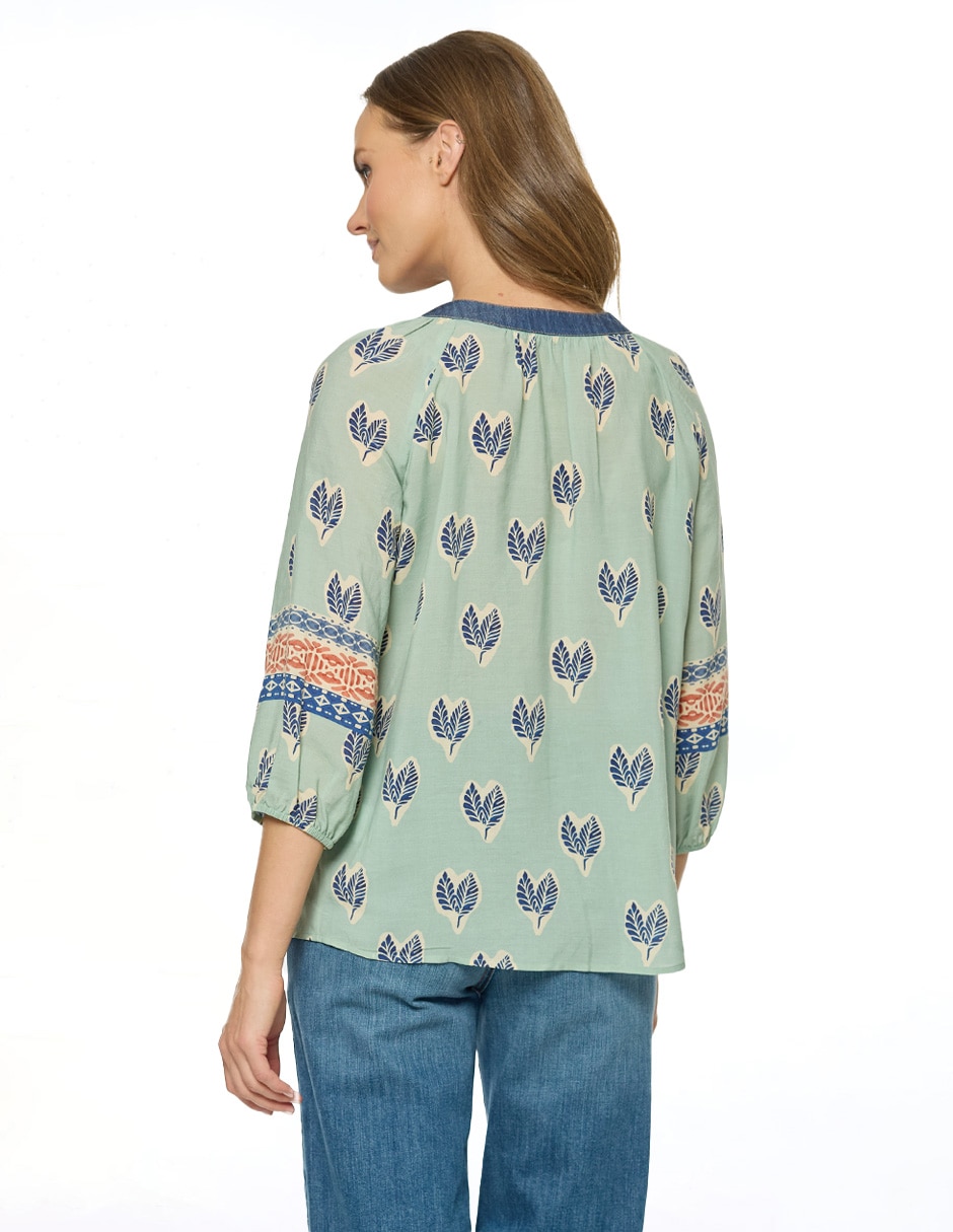 Blusa manga 3/4 para mujer 4