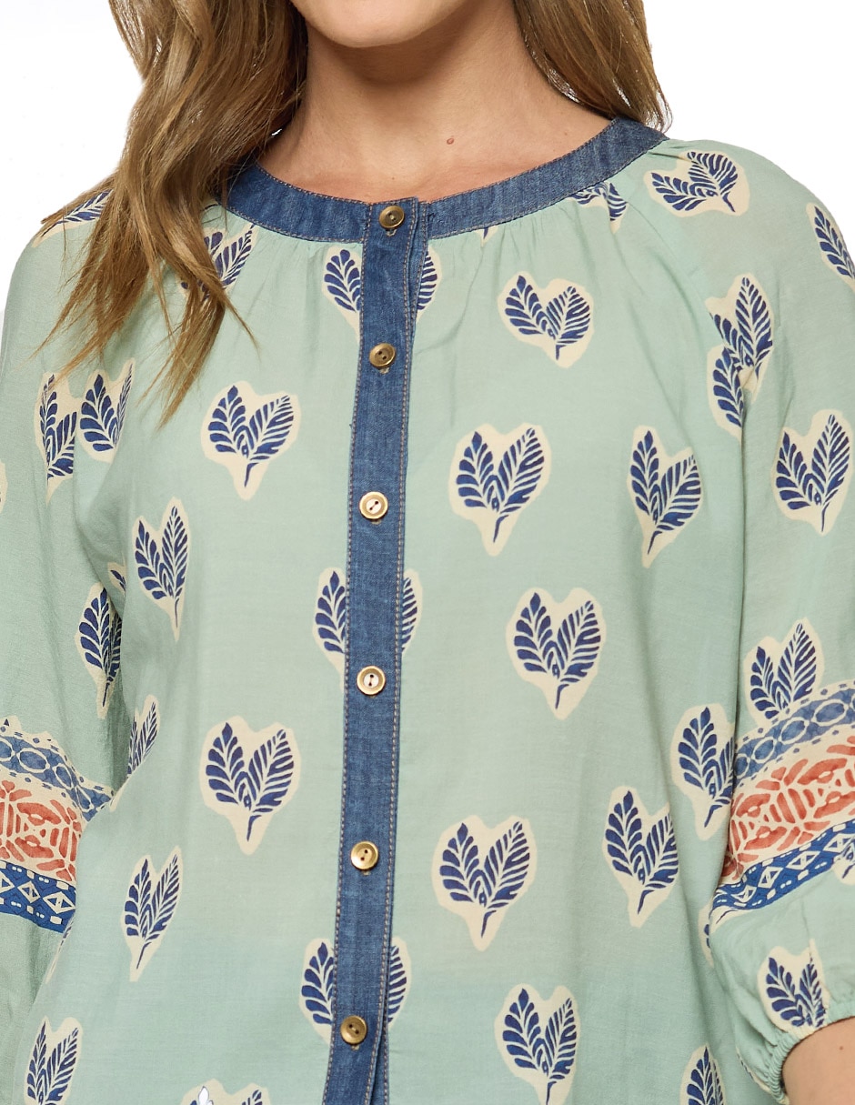 Blusa manga 3/4 para mujer 5