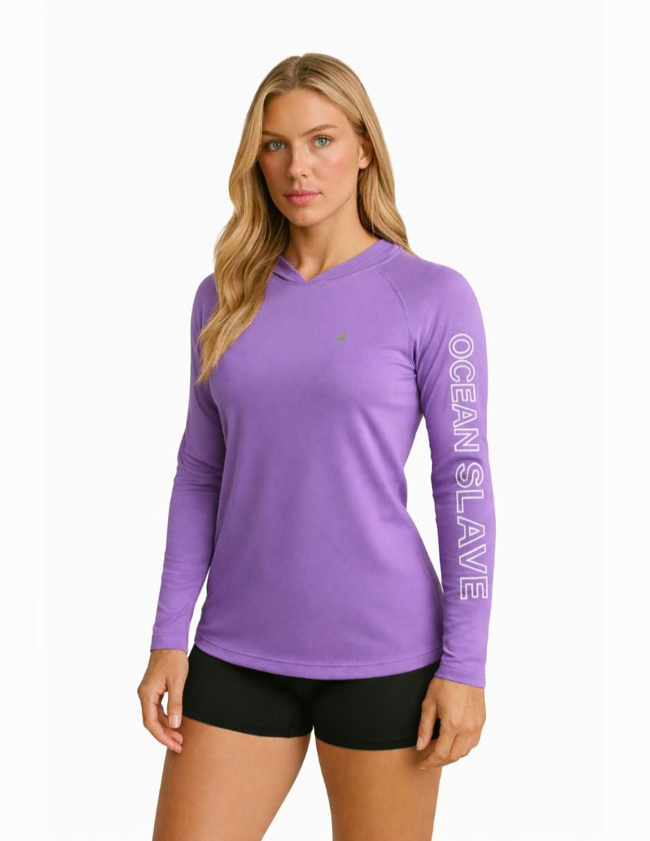 Playera manga larga Sailing Fit cuello redondo para mujer