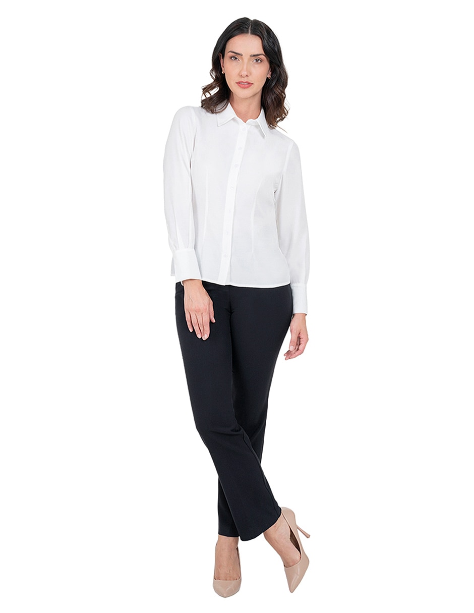 Blusa camisera manga larga para mujer 2
