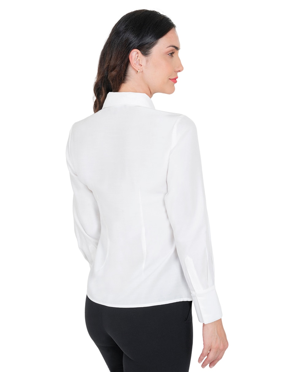Blusa camisera manga larga para mujer 3