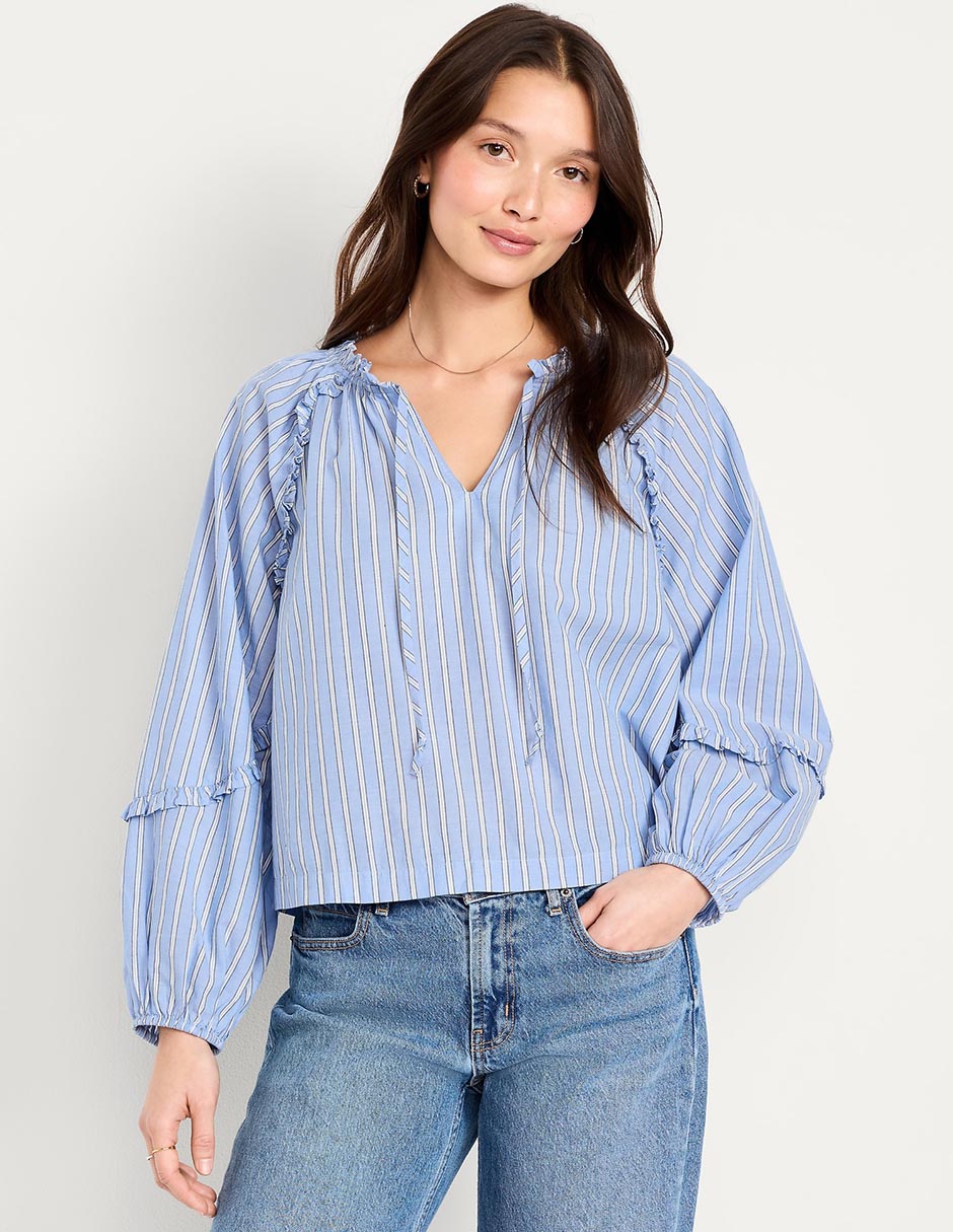 Blusa manga larga para mujer