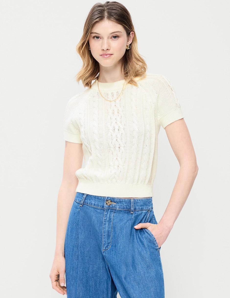 Blusa manga corta para mujer