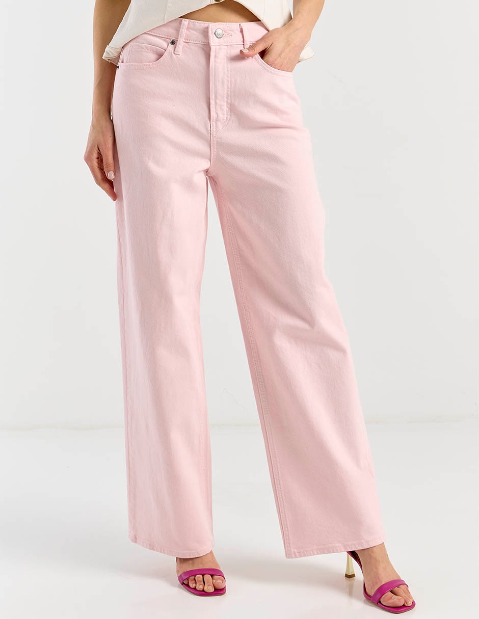 Jeans Wide Leg a la cintura para mujer