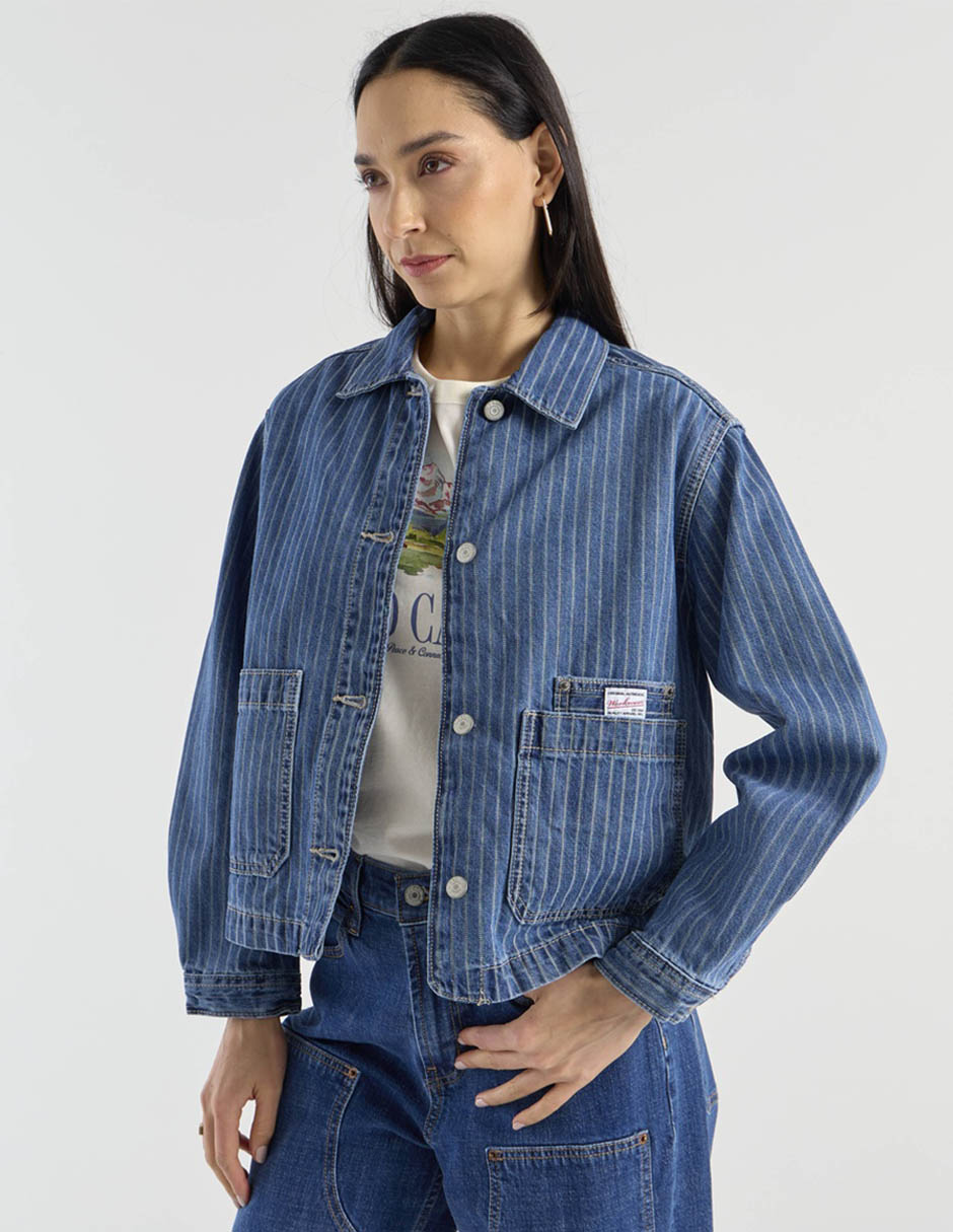 Chamarra denim de algodón para mujer 2
