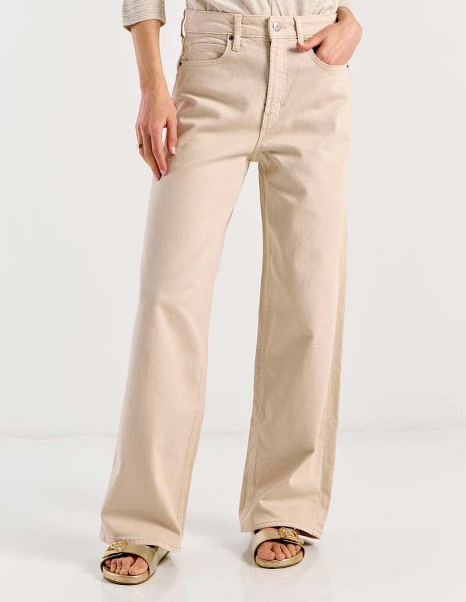 Jeans wide leg cintura para mujer