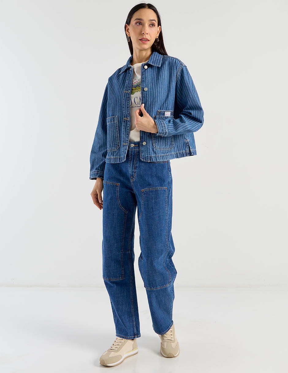 Jeans barrel cintura para mujer 3