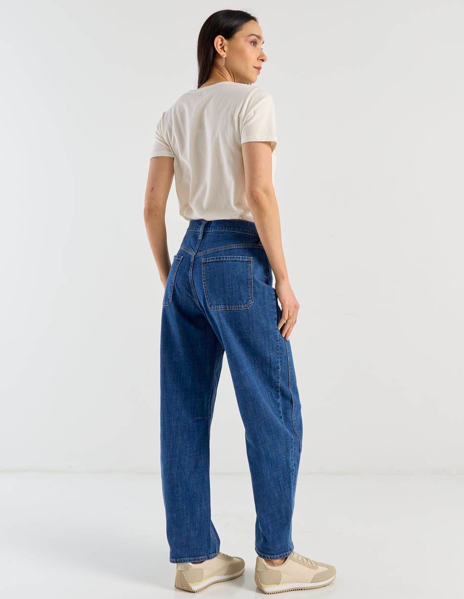 Jeans barrel cintura para mujer 6