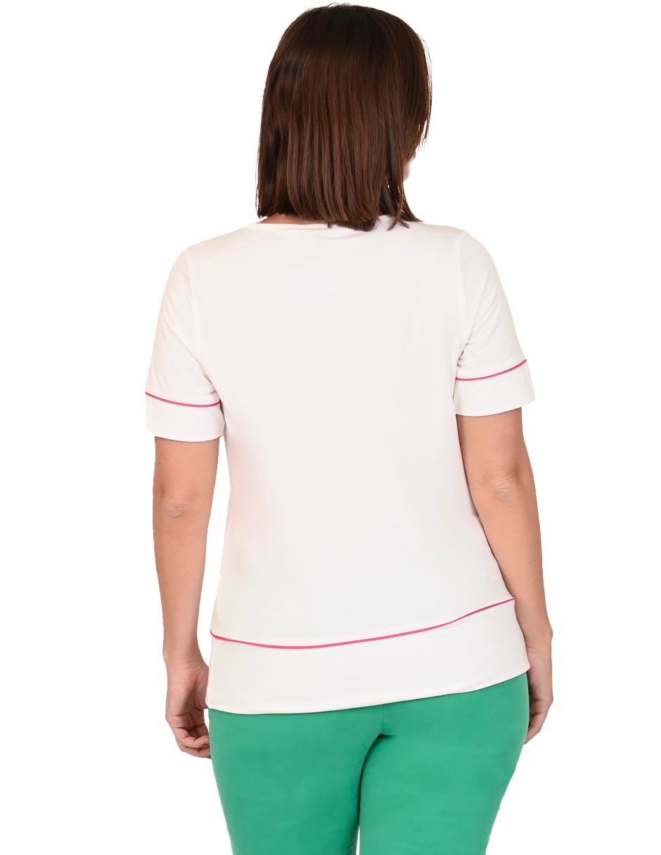 Playera manga corta cuello redondo para mujer 2