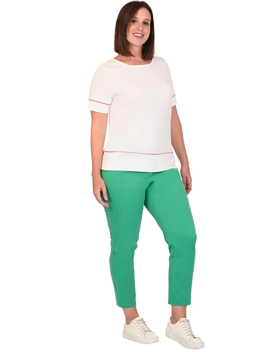 Playera manga corta cuello redondo para mujer 3