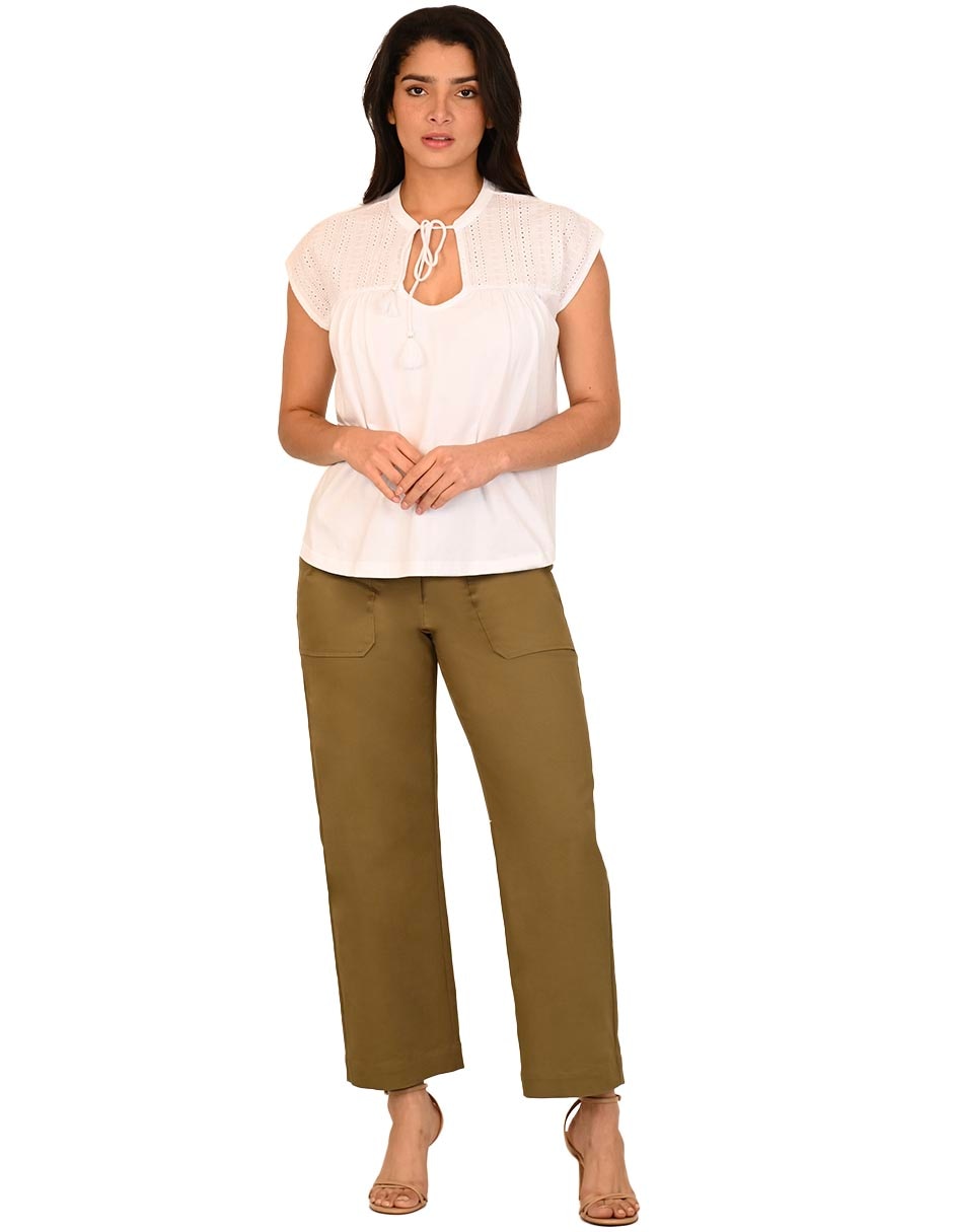 Blusa manga corta para mujer 5