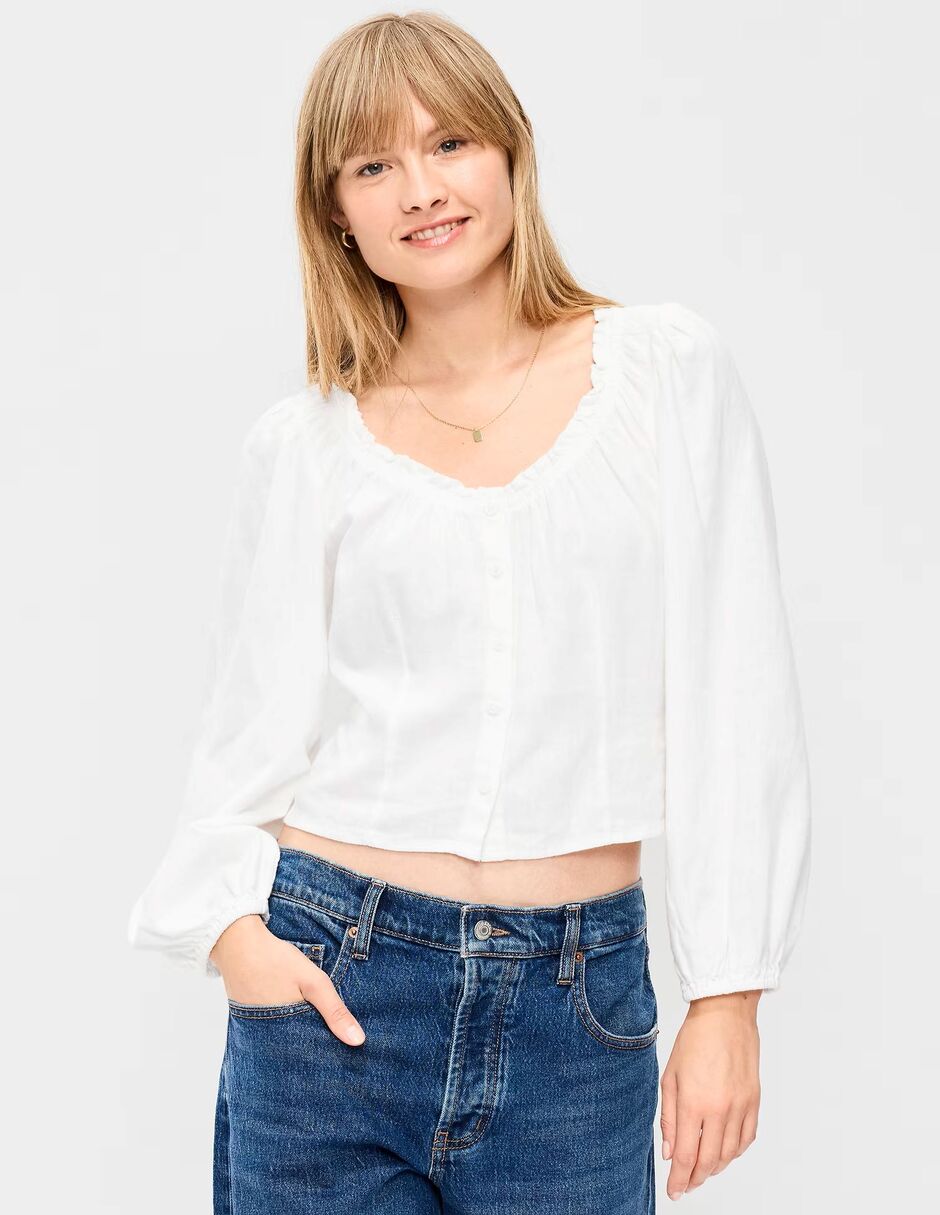 Blusa Old Navy manga larga para mujer