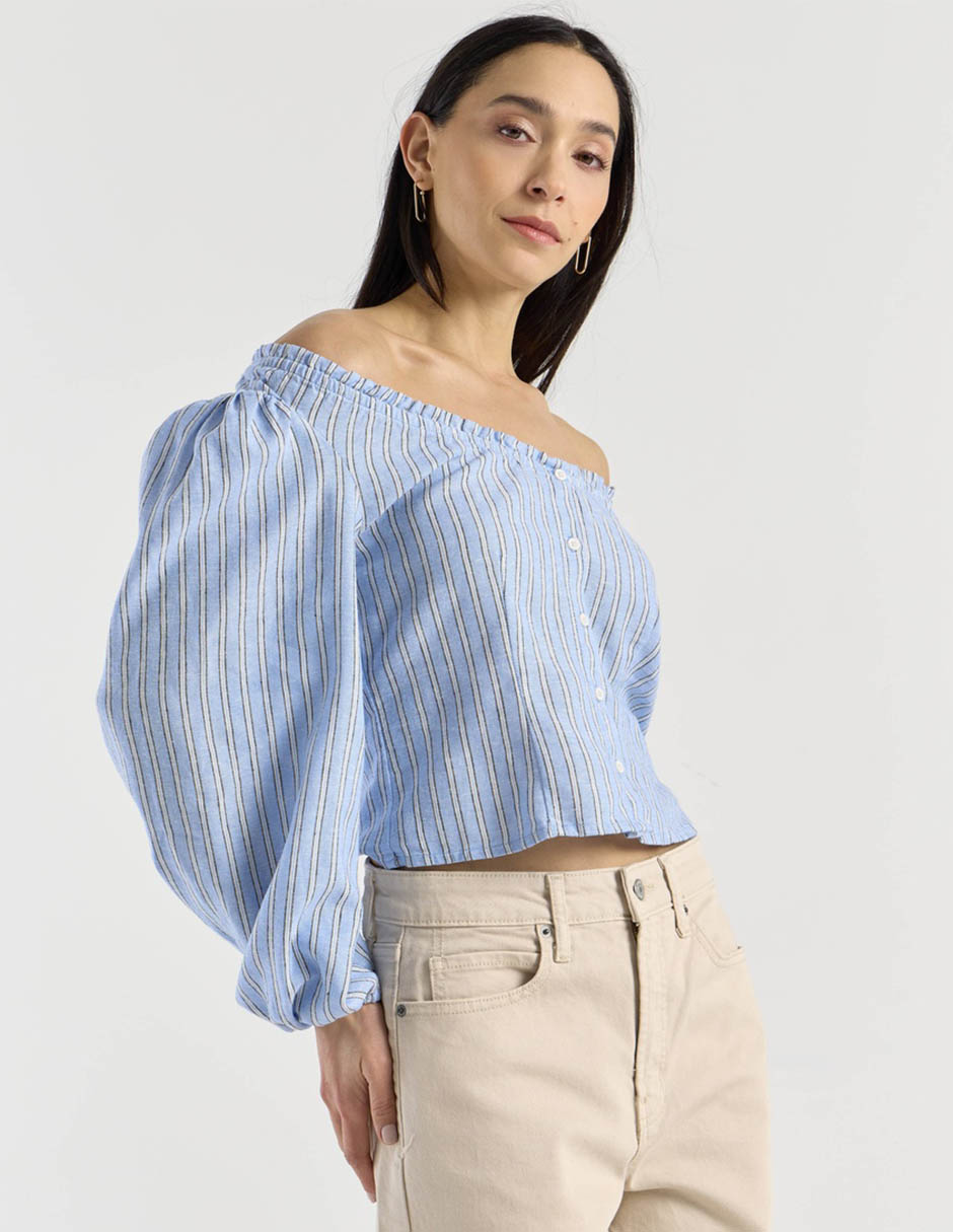 Blusa manga larga para mujer