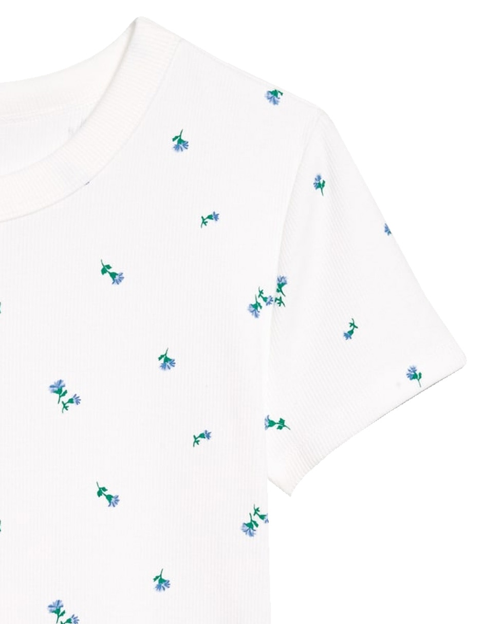 Playera manga corta cuello redondo para mujer 2