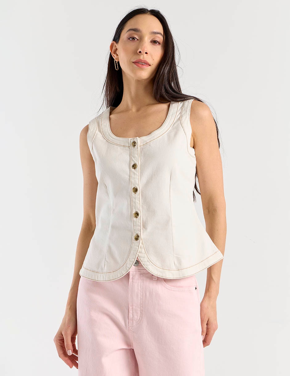 Chaleco de algodón para mujer