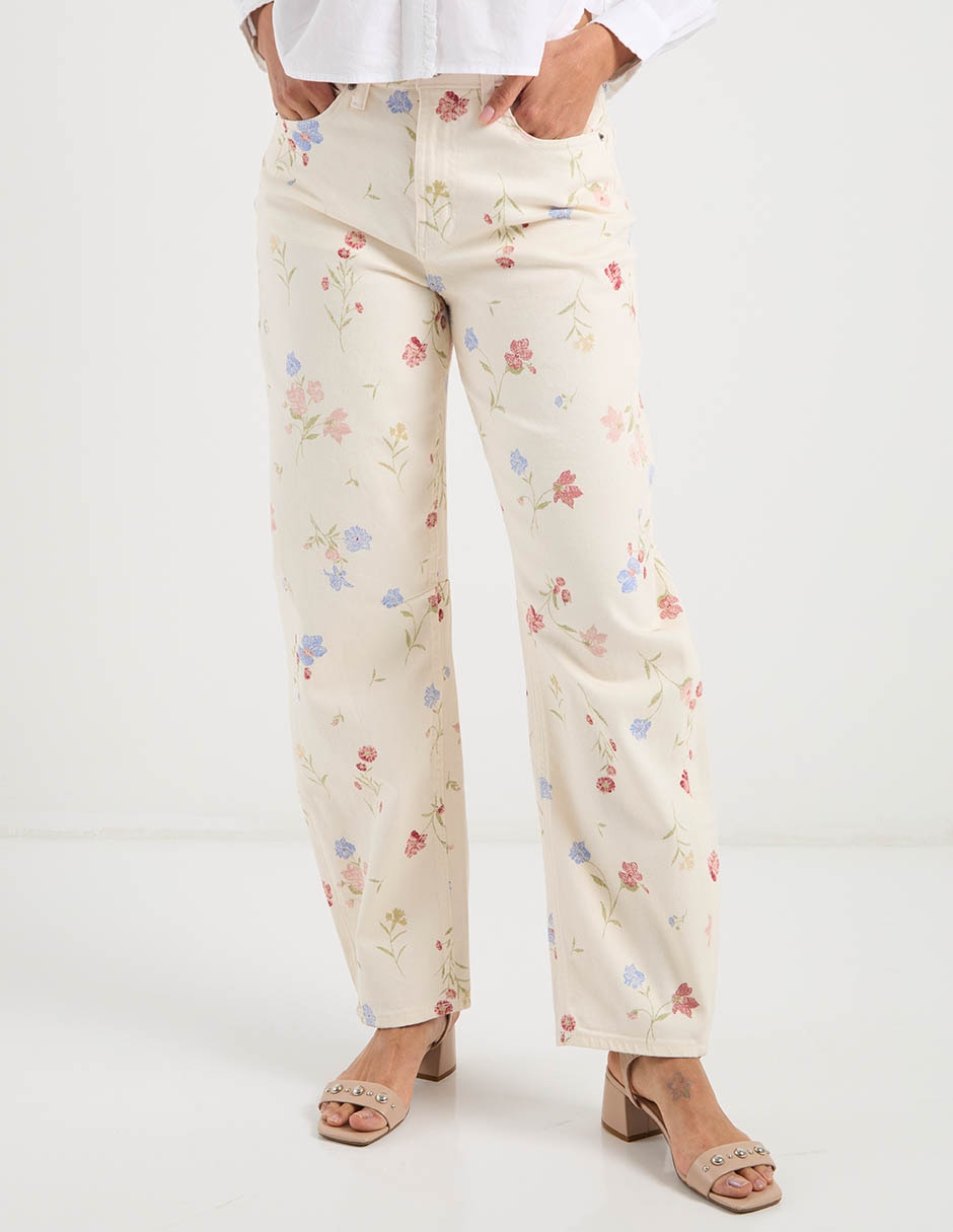 Jeans straight cintura para mujer