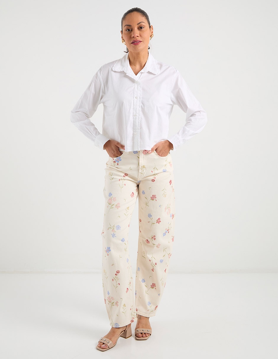 Jeans straight cintura para mujer 2