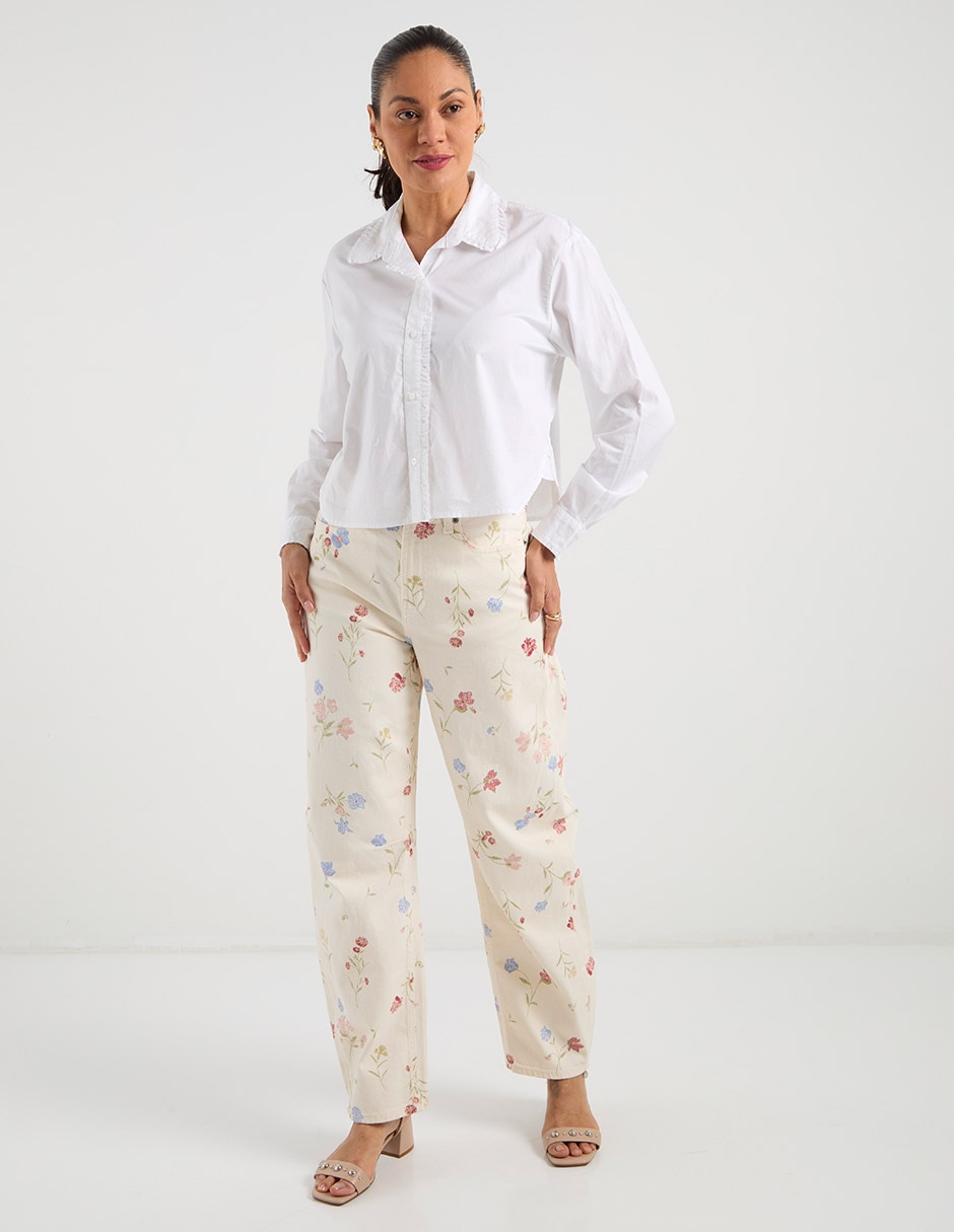 Jeans straight cintura para mujer 3