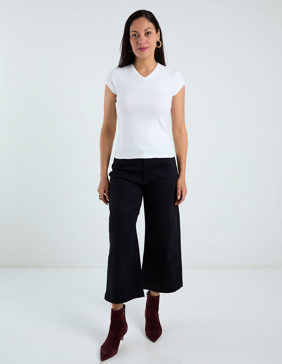 Playera manga corta Old Navy cuello V para mujer