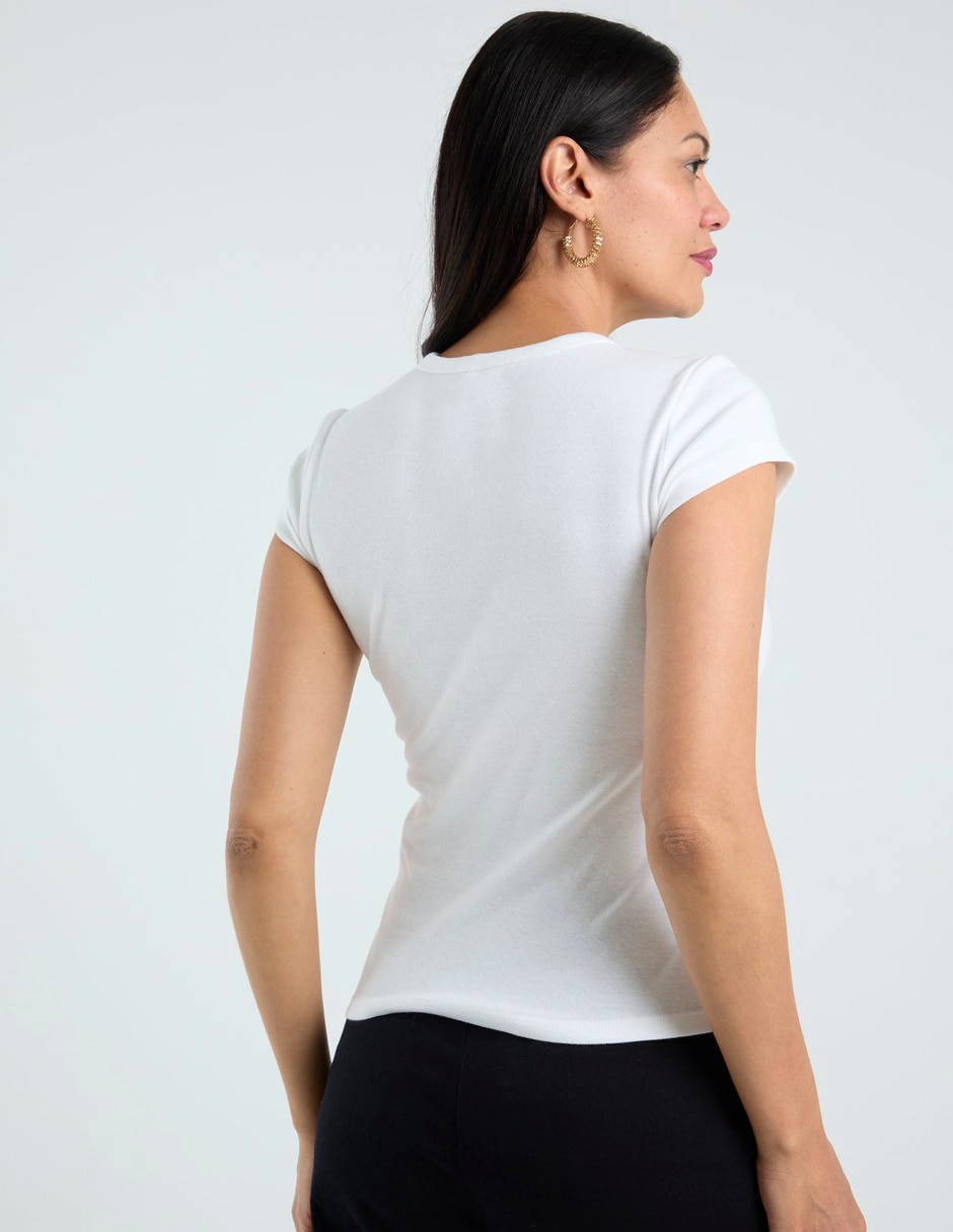 Playera manga corta Old Navy cuello V para mujer