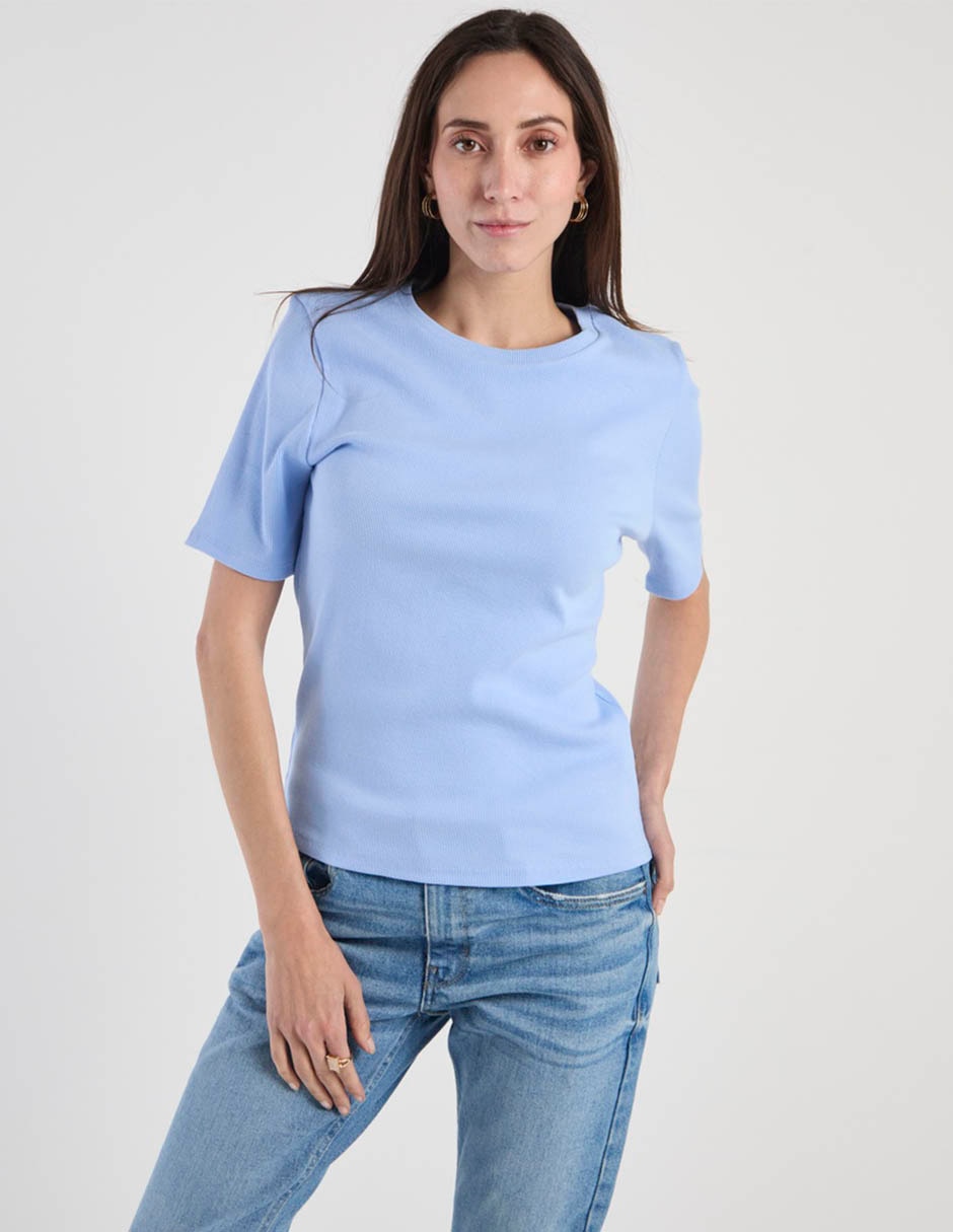 Blusa manga corta para mujer