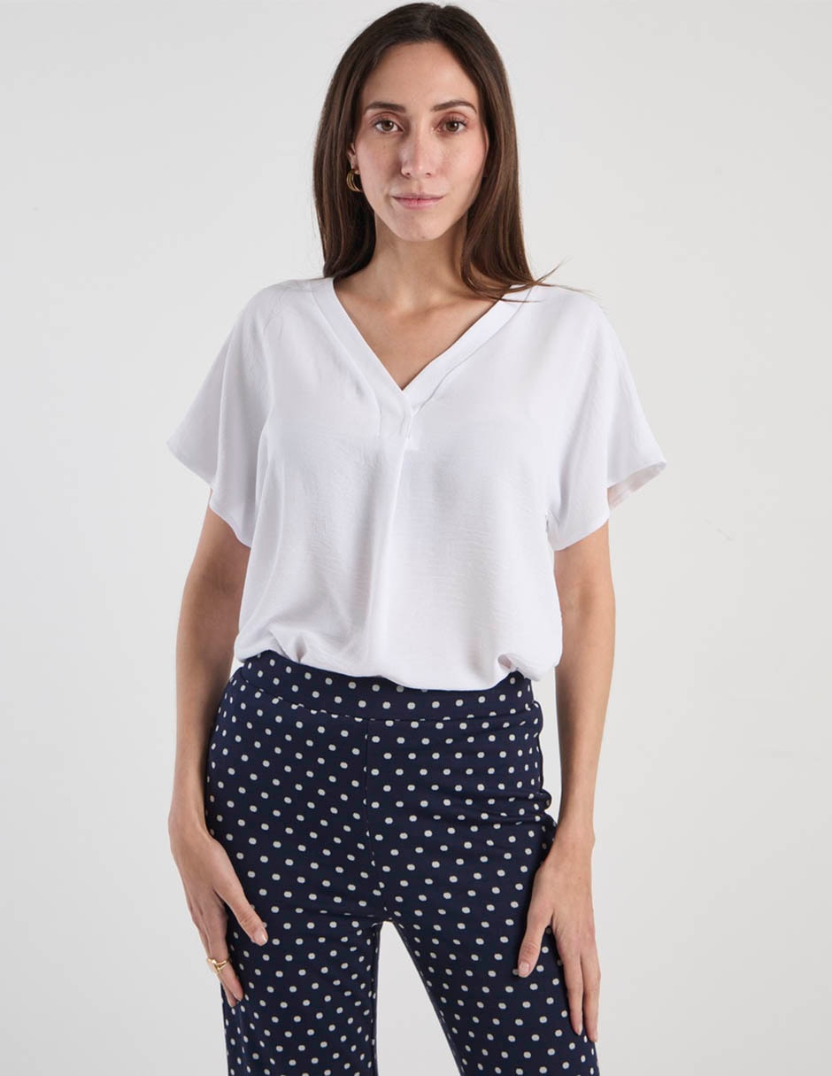 Blusa manga corta para mujer