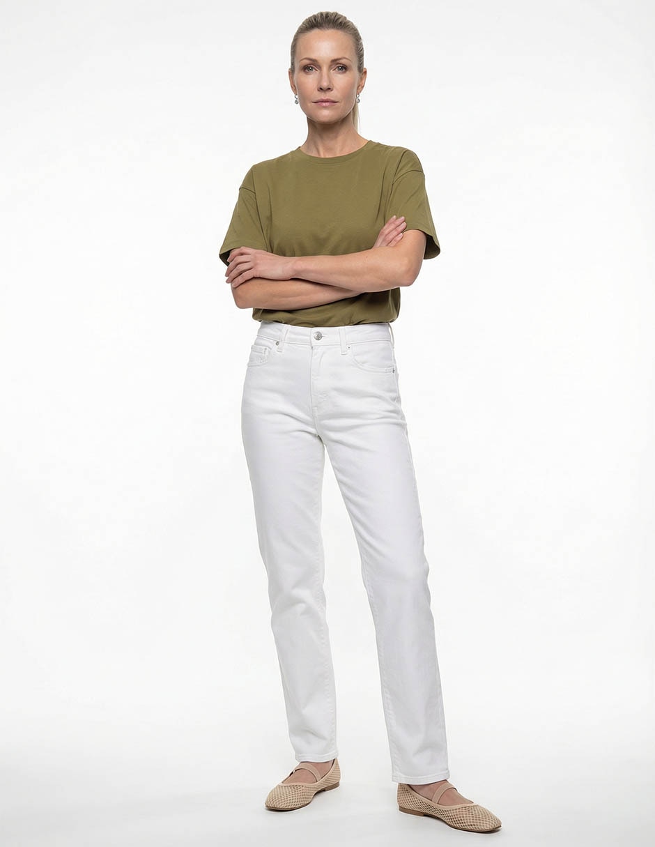 Jeans straight cintura media para mujer 3
